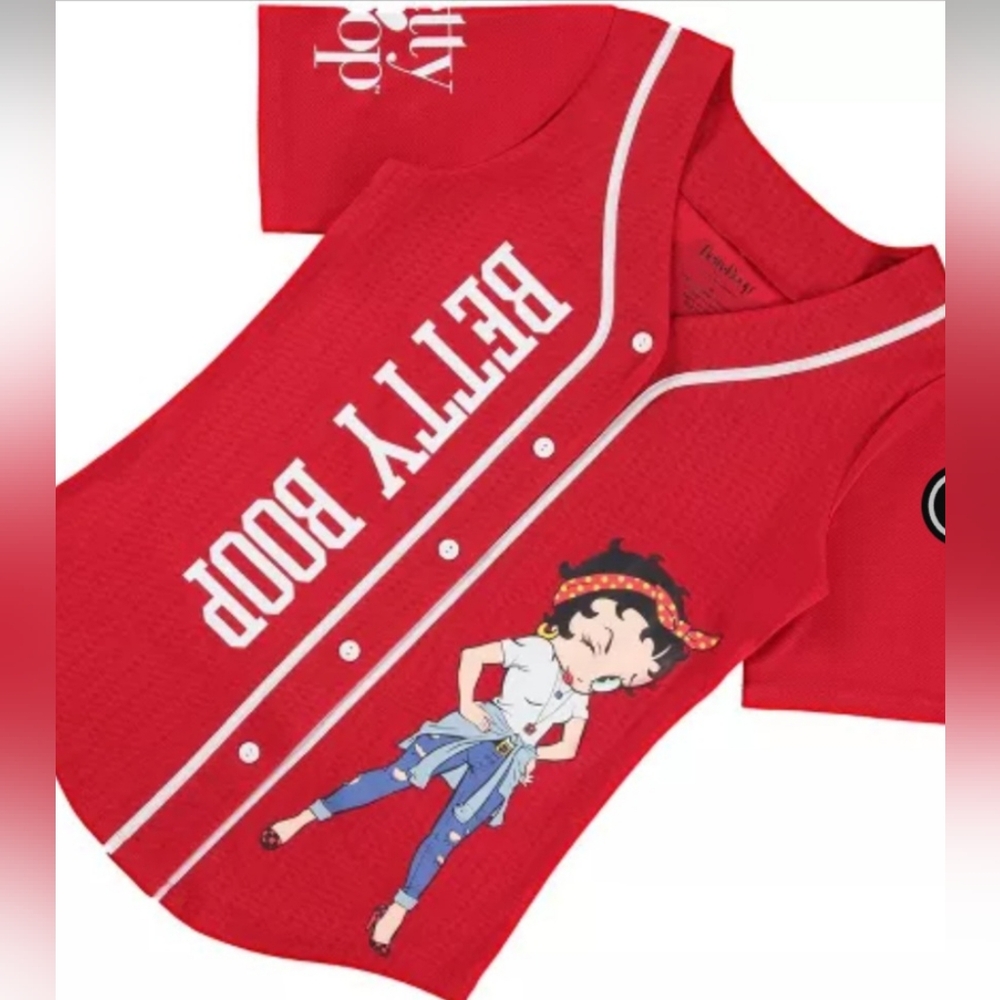 NWOT Betty Boop Red/White Baseball Jersey - Picture 10 of 10